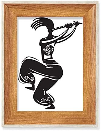 חליל חוגג צללית מקסיקו ריקוד שולחן עבודה מקסיקני מסגרת תמונה מעץ תצוגה תמונה ציור ציור מספר סטים