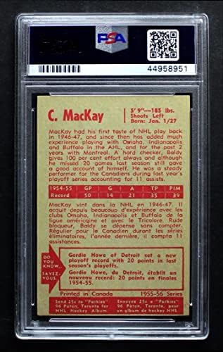 1955 Parkhurst 41 Calum Mackay Montreal Canadiens PSA 6.00 Canadiens