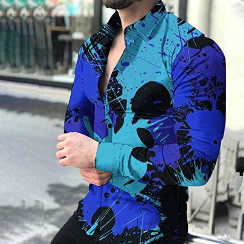 Dsodan 2022 חולצות גברים חדשות, מעצב חורף סתיו כפתור שרוול ארוך, חולצות מטה-דיו-דיו מודפסות חולצות הוואי