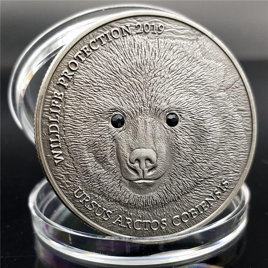 2019 מטבעות זיכרון לבעלי חיים מטבעות חוץ מטבעות מונגולים מובלטים מטבעות זיכרון עיניים חכמות דוב גובי חמוד