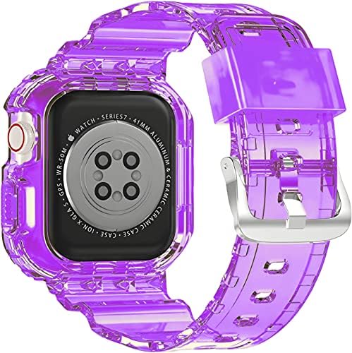 להקות Iwatch של Ecomlab - Band Crystal Score עבור Apple Watch, Sporty Armbard for Wocation עם הגנה על תיקים, להקה אטומה לסדרת Apple Watch 1,2,3,4,5,6,7,8, Ultra, SE