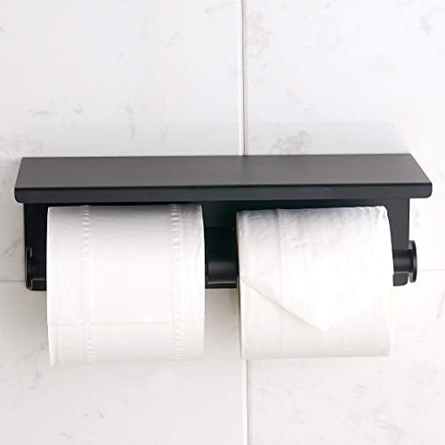 מחזיק נייר טואלט BGL - מחזיק גליל נייר טואלט נירוסטה עם קיר מדף מותקן לחדר אמבטיה