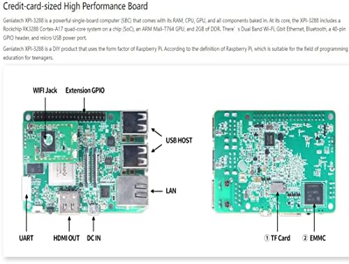 Geniatech XPI-3288 אנדרואיד לוח יחיד לוח פיתוח מחשבים מועצה Moudle, Rockchip RK3288 Quad Core Core CPU 2G RAM, לוח האם של EMMC 16GB Flash