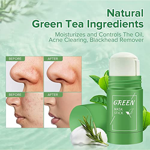 תה ירוק מסכת מקל, פנים לחות, ניקוי עמוק, משפר עור, ירוק תה טיהור חימר מסכת לכל סוגי העור גברים נשים