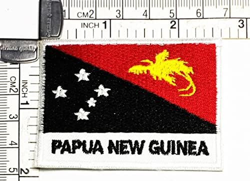 קליינפלוס 2 יחידות. 1.7 על 2.6 אינץ'. פפואה גינאה החדשה דגל רקום תיקון צבאי טקטי דגל סמל אחיד לתפור ברזל על תיקוני המדינה לאומי דגל אפליקציות תג בגדי תלבושות