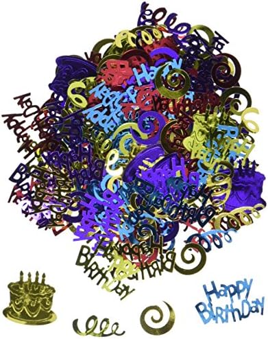 AMSCAN Confeti מסוג יום הולדת שמח, 5 גרם, רב צבעוני