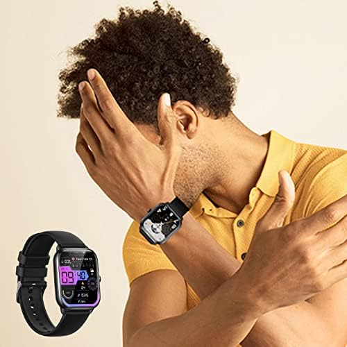 שעון חכם של Qonioi תומך בשיחות Bluetooth, שעון חכם בגודל 1.9 אינץ 'עבור טלפונים אנדרואיד ו- iOS עם הקלטת כושר מעקב אחר דופק מעקב, מצבי ספורט שעון כושר עבור נשים גברים
