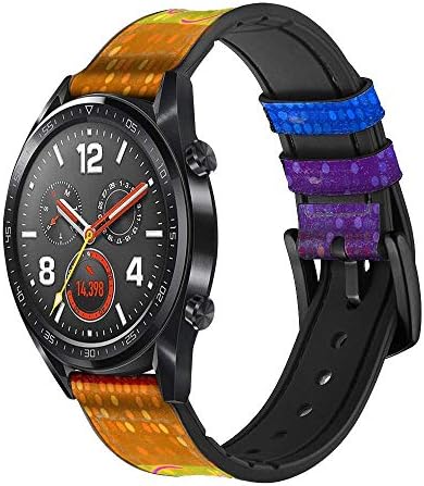 CA0495 Rainbow LGBT LESBIAN GRIDE עור רצועת שעון חכם רצועה לשעון כף היד SMARTWATCH SMART WATEL גודל