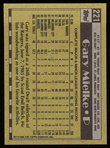 1990 Topps 221 Gary Mielke Texas Rangers NM/MT Rangers