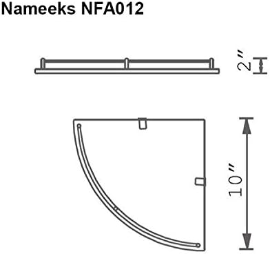 NAMEEKS NFA012 NFA מדף אמבטיה, גודל אחד, כרום