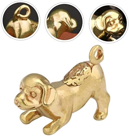 2 יחידות פליז גור קישוט כלבלב צעצועי כלבים קטנים מיני כלב פיסול מעודן כלב קישוטי פליז ילד לאסוף עושר זהב קוצו ספקי