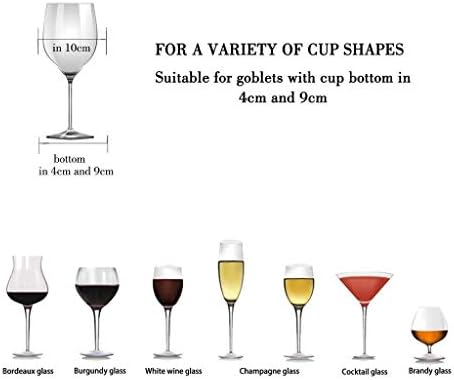מתלה זכוכית יין, 4 שורות שמפניה מתלה זכוכית יין, מחזיק כלי גזע - מתלה כוס גביע בגודל 17 אינץ