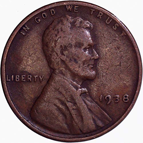 1938 Lincoln Weat Cent 1c בסדר מאוד